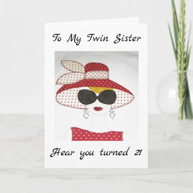 **21st TWIN SISTER WATCH OUT WORLD Card (Front)