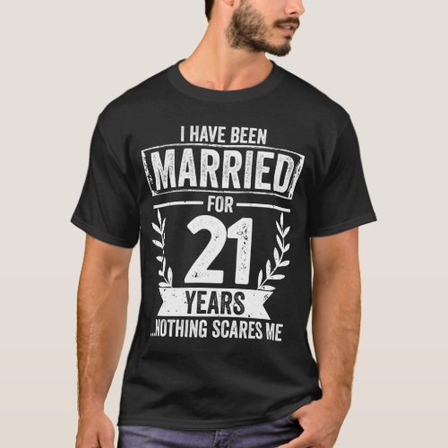 21st Wedding Anniversary 21 Year Marriage Day Gift T_Shirt