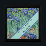 21st Wedding Anniversary Blue Iris Flowers Gift Box<br><div class="desc">This twenty first wedding anniversary gift box features gorgeous blue Iris flowers painted by Vincent Van Gogh with editable text,  in keeping with the traditional flower alternative for the 21st Anniversary.  Perfect to team with a matching gift and card for a truly coordinated look.</div>
