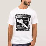 21st wedding anniversary brass nickel traditional T-Shirt<br><div class="desc">If you would like any help customizing this design, please use the ask this designer button, just below this text. A romantic design for a married couples 21st, 21 years wedding anniversary. An illustration of a man and a wife holding hands, , the text reads brass / nickel which is...</div>