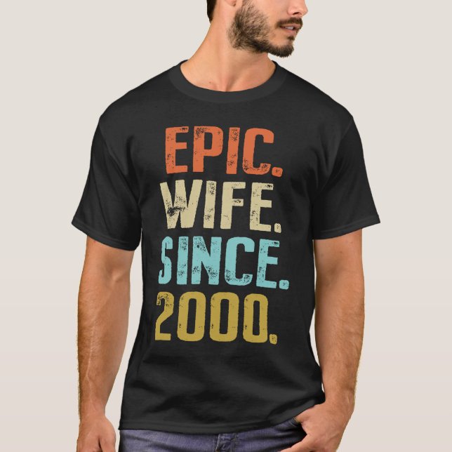 21st Wedding Anniversary For Her Best Epic Wife Si T-Shirt (Front)