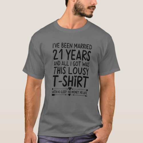 21St Wedding Anniversary For Her T_Shirt