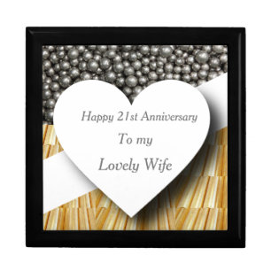 21st Wedding Anniversary Gift Box