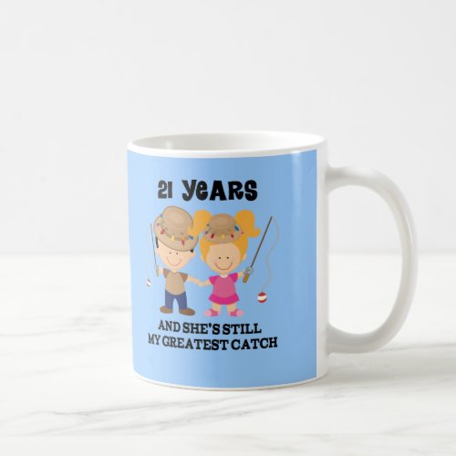 21st Wedding Anniversary Gift For Him Coffee Mug