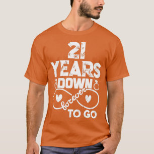 21st Wedding Anniversary Romantic Couple Husband W T-Shirt