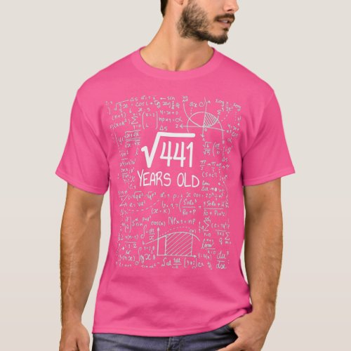 21th Birthday Square Root of 441 21 Years Old T_Shirt