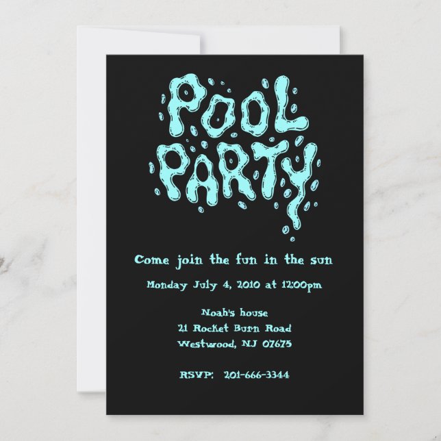 22093180, Come join the fun in the sun, Noah's ... Invitation (Front)
