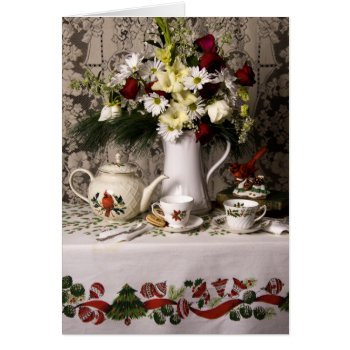 2209 Teatime Floral Still Life Birthday Card by RuthGarrison at Zazzle