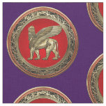 [220] Assyrian Winged Lion - Gold Lamassu Fabric