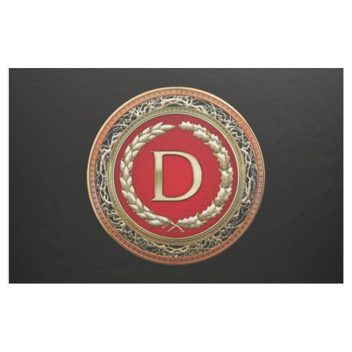 [220] “D” Gold Vintage Monogram Fabric