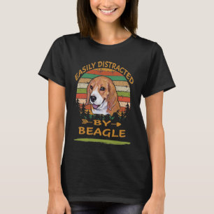 220 Easily Distracted By Beagle T-Shirt