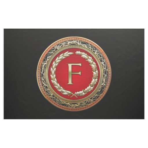 [220] “F” Gold Vintage Monogram Fabric