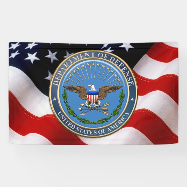 [220] U.S. Department of Defense (DOD) Emblem [3D] Banner (Horizontal)