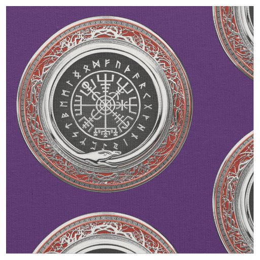 [220] Vegvisir - Viking Silver Magic Runic Compass Fabric