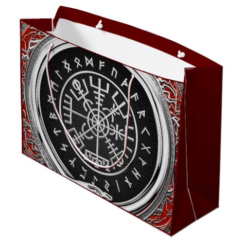 220 Vegvisir _ Viking Silver Magic Runic Compass Large Gift Bag
