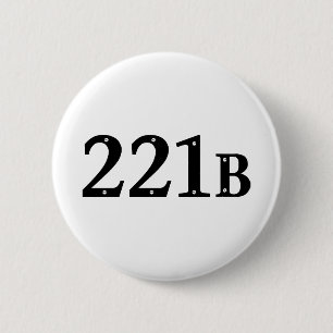 221B Baker Street London - Sherlock Holmes Address Button