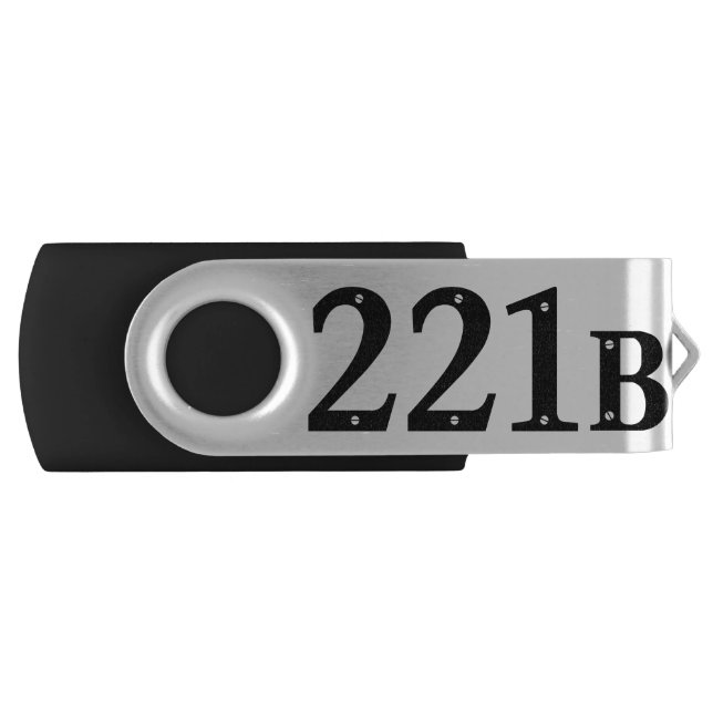 221B Baker Street London - Sherlock Holmes Address Flash Drive (Front)
