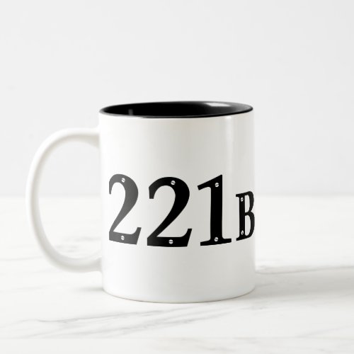 221B Baker Street London _ Sherlock Holmes Address Two_Tone Coffee Mug