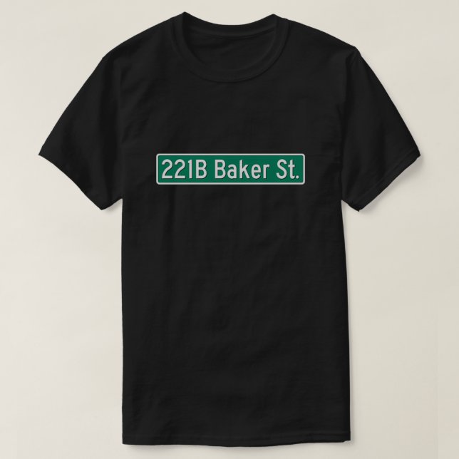 221B Baker Street sign T-Shirt (Design Front)