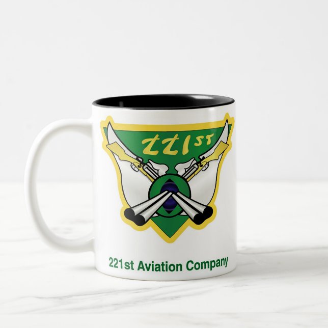 221st Aviation Company , VIETNAM1965-1966 Two-Tone Coffee Mug (Left)