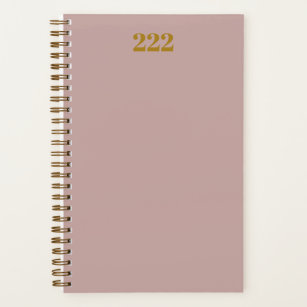 222 Angel Number Journal   Dusty Rose & Gold