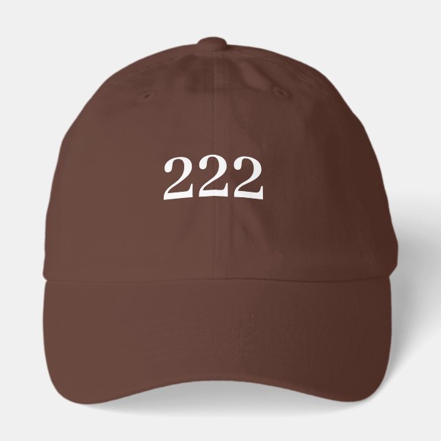 222 ANGEL NUMBER PERSONALIZED NAME AND TEXT HAT (Front)