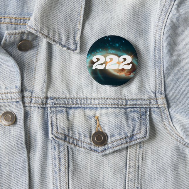 222 Universe Angel Number Galaxy Manifestation Button (In Situ)