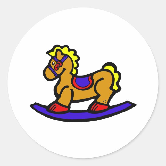 22378373horesy copy classic round sticker (Front)