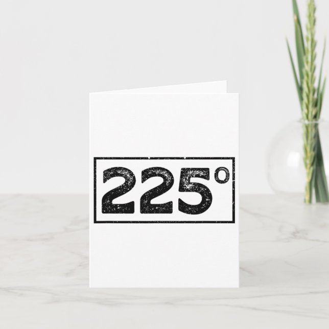 225 Degrees Bbq Grilling Smoking Meat Smoke Cook B Card (Front)