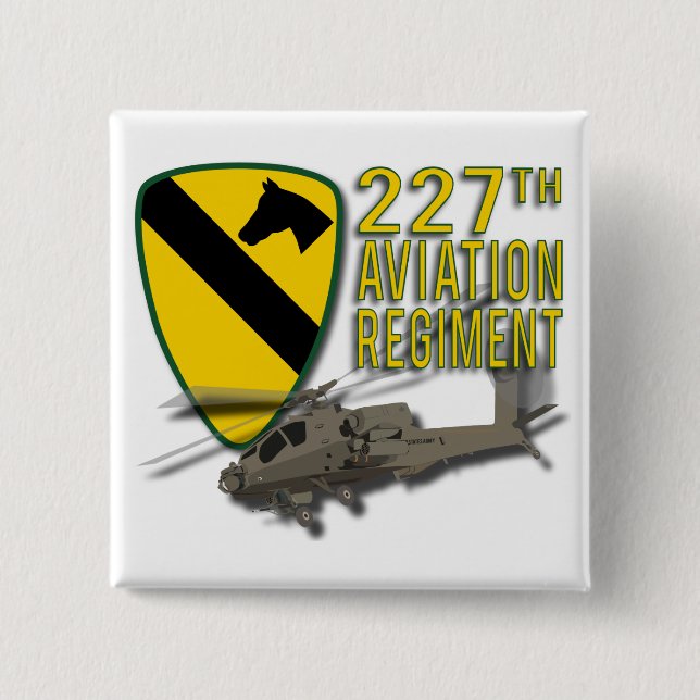 227th Aviation Regiment Apache Button (Front)