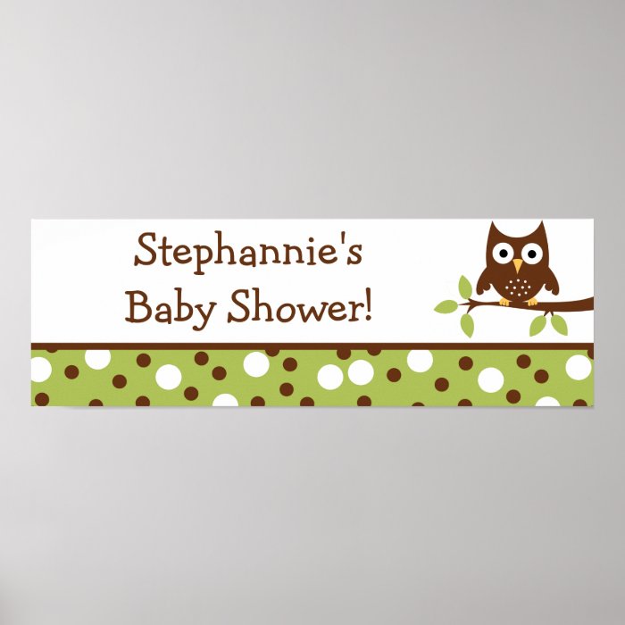 22.5"x7.5" Personalized Banner Friends Owl Posters