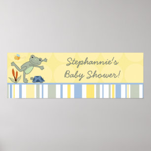 22.5"x7.5" Personalized Banner Leap Frog Turtle Poster