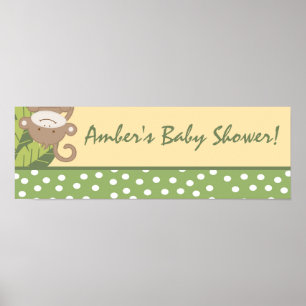 22.5"x7.5" Personalized Banner Safari Adventure Poster