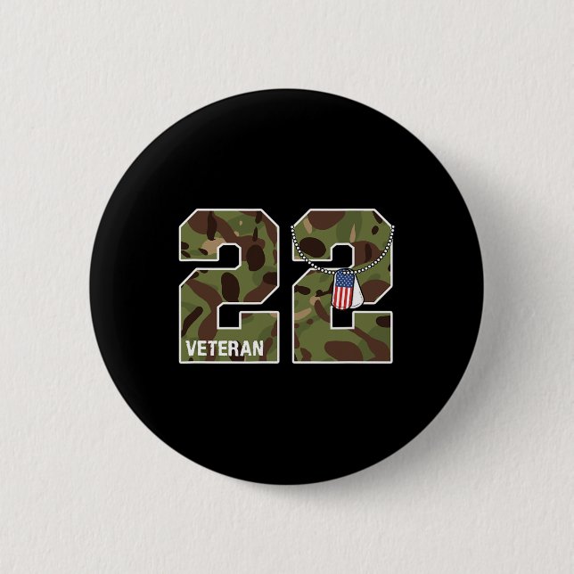 22 A Day Ptsd Quote Depression Prevention Us Army  Button (Front)