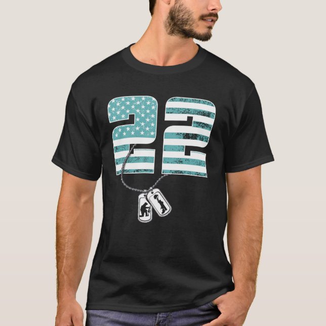 22 A Day Soldier Veteran PTSD Awareness_fullprint T-Shirt (Front)