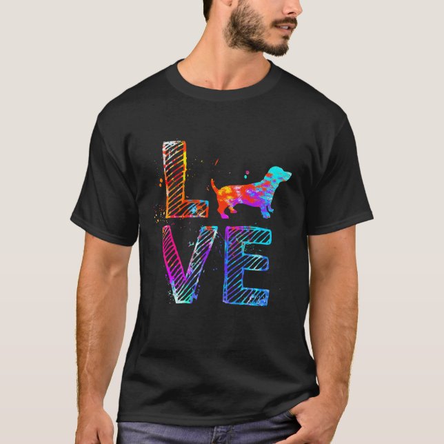 22 Colorful Dachshund Dog Mom Gifts Dachshund T-Shirt (Front)