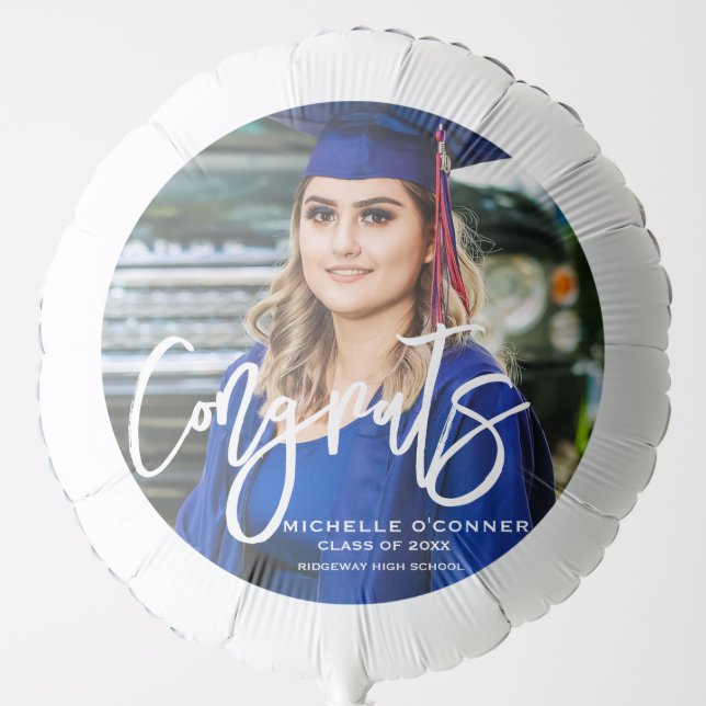 22" Custom Personalized Graduation Photo Balloon (Front)