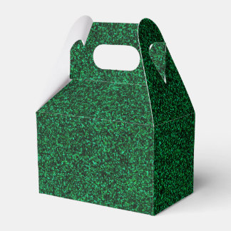 22 Emerald Glitter Print Sparkles Gable Favor Boxes