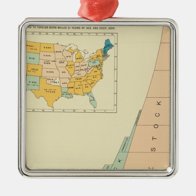 22 Growth elements of population 17901890 Metal Ornament (Front)