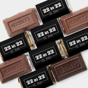 22 in 22 Est 2000 22nd Birthday Custom Hershey's Miniatures