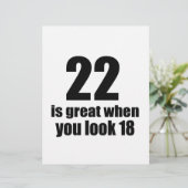 22 Is Great When You Look Birthday (Standing Front)