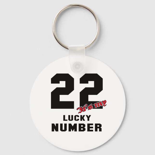 22 It's my lucky number Keychain (Front)
