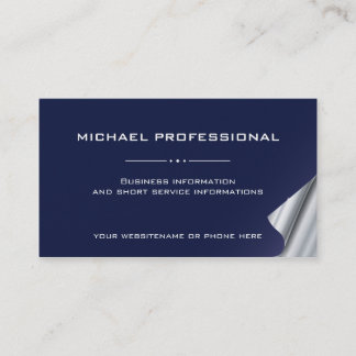 22 Modern Professional Business Card blue silver