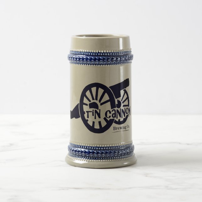 22 oz Tin Cannon Beer Stein (Center)
