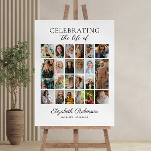 22 Photo Collage Celebration of Life Funeral Foam Board