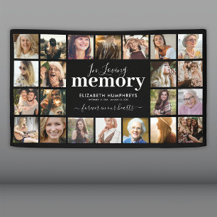 22 Photo Funeral Memorial Banner