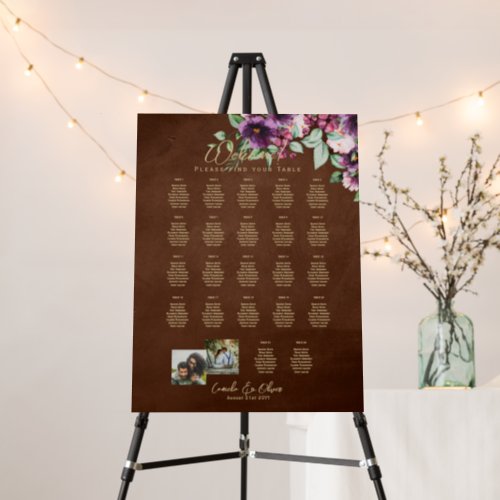 22 Table Seating Chart Photo Welcome Names Wedding Foam Board