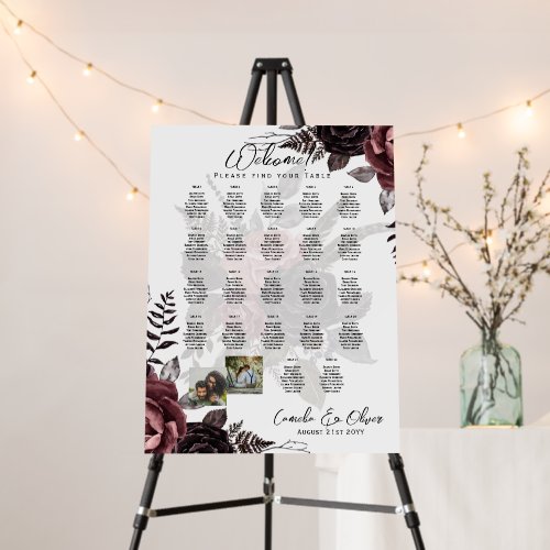 22 Table Seating Chart Photo Welcome Names Wedding Foam Board