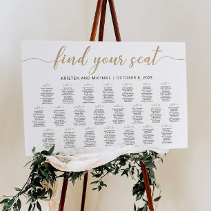 22 Tables Find Your Seat Seating Chart  Foam Board