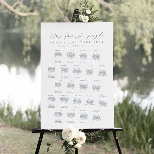 22 Tables Our Favorite People Seating Chart Foam Board